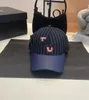 Eenvoudige nieuwe honkbalpet mannelijke en vrouwelijke strepen wollen mode piekcapaciteit casual zon hoeden