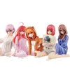 Actie speelgoedcijfers 1122cm anime figuur de typische Quintuplets Yotsuba Siamese Bear Keep warme pyjamas Model Dolls Toy Gift Collect Box PVC 230814