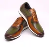 Klädskor stora storlekar mode män äkta läder casual business oxford sneakers bekväm andningssport platt man 230814