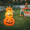 Nowością pozycje 120 cm Giant Halloween Dypkin Duch nadmuchiwane LED LED oświetlone zabawki 3 Jackalanterns Yard Graden Home Decoration Party Props Airbow J230815