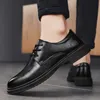 Dress Shoes Leisure Leather Men Oxford Black Brown Formal Footwear Lace Up Wedding Party Shoe Casual Man Business Sneakers 230814