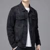 Heren Jackets Men Black denim jas Streetwear Spring herfst Vintage Casual lange mouwen Top Fashion Turndown kraag losse jas Jaqueta Jeans 230814