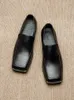 Dress Shoes US 610 Super Soft Luxury Elegant Men's Slip On Leather Mature Man Square Toe Casual Office Oxfords 230814