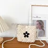 Axelväskor 3d blomma crossbody väska trasa fairy enkel stil pärlkedja liten väska tjej sommar liten väska hög sensestylishdesignerbags