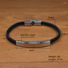 Charm Bracelets Punk Luxury Custom Rope Chain Bracelet Women DIY Handmade Stainless Steel Id Jewelry