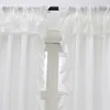 Curtain Velvet French white gauze light transmission window screen balcony living room ruffle window screen curtain finished product