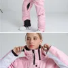 Stio di sci Sport femminile Snowsuit con cappuccio uomo Snowboarding Waterproof Women Women Ski Ski Mountain Descent Man Man Groval Gollothes 230814