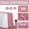 Table Runner 5-20pcs Galze Table Runner Rústico Boho Table Runner Cheesecloth Table Tampa para casamento/festa/banquetes Arques Decoração de mesa 230814
