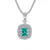 Kettingen Elegant 12 16 mm Paraiba Tourmaline hanger ketting voor vrouwen