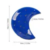 Decorative Plates Nordic Ceramic Moon Shape Small Jewelry Dish Earrings Necklace Ring Storage Fruit Dessert Display Bowl Decoration Tray 230815