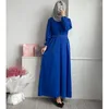 Abbigliamento etnico abito musulmano Wepbel Abaya Dubai Women Fashion Long Nail Abe perla Caftan Solid Colore Solido islamico