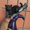 Articoli di novità carina cingolata per gatto nero ornamentale magico gatto figurina tavolo regalo regalo miniature gotiche decorazioni da scrivania di halloween j230815