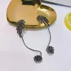 Stud Earrings 2023 Women's Fashion Black Branch Leaf Climber Geometric Maxi Statement For Women Jewelry Wholesale