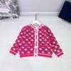 Baby Clothes tracksuits high quality girls dresses sets Size 100-160 CM 2pcs Flower patterned jacquard knit cardigan and POLO dress July28