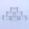 2ML/2Gram Clear Plastic Container Jar Pot Clear Lid 2Gram Size For Cosmetic Cream Eye Shadow Nails Powder Jewelry E-Liquid Ahscr