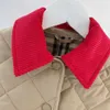 Designer Kids Lapel Coats Child Cotton Jacket Vinter Varma kläder Storlek 120-160 cm Fashion Baby Outwear Aug09