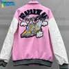 Giacca di pelle yiciya varsity bomber cappotti da ricamo da donna Nuove giacche da baseball oversize motociclette americane vintage HKD230815