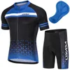 Rowerowe koszulki Sets Lixada Men Jersey Set oddychający szybki sucha krótkie i wyściełane szorty MTB Cycling strój Men Cylling Set 230814