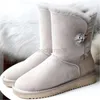 Sapatos de vestido sapatos naturais de pele mulher 2022 Nova chegada 100% real marca de carneiro clássica mulher botas de neve para mulheres botas de inverno x230519