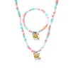 Pendant Necklaces Lovecryst 2Pcs/set Acrylic Beads Cute Dog Necklace Bracelet For Kids Girls Children Party Jewellery Birthday Gift