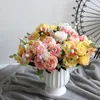 Декоративные цветы роза шелк искусственный свадебный украшение День Святого Валентина Эль Дом аксессуары цветочные букет