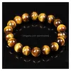 Identification High Quality 6Mm 8Mm 10Mm Tigerss Eye Stone Bead Bracelet Men Womens Natural Gemstone Stackable Jewelry Wholesale Drop Dh16Q