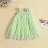 Abiti da ragazza per bambini Abito principessa Casualmente Casual Sequestro Casetto Mesh Tulle A-Line Abito da festa per Weach Party Wear Summer Clothing R230815