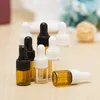 Mini flaconi contagocce per olio essenziale in vetro ambrato da 5 ml, riutilizzabili, vuoti, contagocce, profumo, cosmetico, lozione liquida, contenitore per la conservazione dei campioni Jpjh