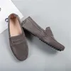 Scarpe eleganti scarpe di alta qualità uomini al 100% in pelle autentica scarpe pianeggianti ficcaglianti scivoli su scarpe da uomo scarpe mocassini di guida x230519