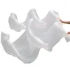 Figurine decorative Silk Unisex Fan da danza del velo cinese 1pcs Belly White Color 180x90cm