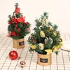 Kerstdecoraties Mini Tree for Desk 30cm/11.8 inch Artificial Star Treetop Tin Box Ornamenten Verbeter plezierige sfeer