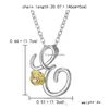 Anhänger Halsketten Neue Mode Red Rose Initiale Halskette Statement Briefkette Mädchen Alphabet Anhänger Liebhaber Schmuck für Frauen Drop d Dh0zj