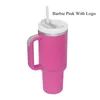 With LOGO Target Red Tumblers Cosmo Pink Flamingo Mugs Quenching Agent H2.0 Replica 40oz Stainless Steel Cups With Lid and Straw 1:1 Car Water Bottle