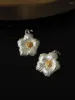 Stud Earrings Timeless Wonder Fancy Italian Geo Floral For Women Designer Jewelry Ins Sweet Goth Gift Kpop 4557