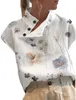 Мужские свитера Leisure Lummer Blouse Women Tops Vintage Floral Prim