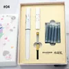 Fountain Pens Japanese Platinum Small Meteor Pen Set Ink Absorber Ink Bag Gift 230814