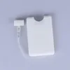 20ml refillable white plastic pocket hand sanitizer credit card type shape flat spray perfume bottle silk print logo Oxffx