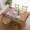 Table Cloth Boho Vintage Contemporary Tablecloth Rectangular Waterproof Multicolor Modern Cover For Party