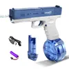 Gun Toys Water Gun Electric Glock Pistol Shooting Toy Full Automatic Summer Outdoor Beach Swimming Pool Fight Toys for Kids Adult 230814