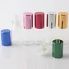 Tube de bouteille à bille en verre de 5 ml/5 grammes avec capuchon en aluminium 5CC boule de rouleau en verre échantillon bouteille transparente parfum parfum 6 couleurs Harfh