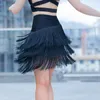 Latin Tanzrock neue Dame für Frauen schwarze Quaste Styles Latin Dance Kleiderwettbewerb/Übung Tanzkleidungschwelger S-XL