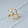 925 Sterling Zilver Goud Snake Stud Oorbellen voor mannen en vrouwen Vintage Fashion Designer Charms Oorbel Sieraden