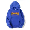 THRASHER printed men's plush sweater for men's couples hooded top for slim fitting men's new trendy brand