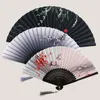 Decorative Figurines Vintage Style Silk Folding Fan Chinese Japanese Bamboo Home Decoration Ornaments Dance Hand Art Craft Gift