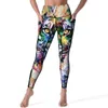 Women's Leggings Gold Tiger Yoga Pants Sexy Animal Print Printed High Waist Running Leggins Women Kawaii Stretchy Sports Tights