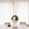 Garrafas de armazenamento Gening de gengibre de gengibre desktop do quarto vaso de flores