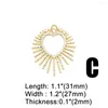Pendant Necklaces OCESRIO Multicolor Crystal Flower Sun For Necklace Copper Gold Plated Star Heart DIY Jewelry Making Component Pdtb228