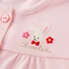 Giacche miki per bambini ragazze cartone animato fiore coniglietto ricamato giacca cardigan calibondo per protezione solare maglietta a maniche lunghe 230814