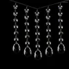 Kronleuchterkristall 100pcs/Los 38 -mm -Mandel -Gitter -Anhänger 6pcs 14mm Oktagonperlen mit Metallringen Teile für Home Wedding Decor