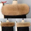 Scarves Real Raccoon Fur Collar Womens Winter Natural Fur Scarf Men Jackets Luxury Warm Scarves High Quality Detachable Fur Shawl 230814